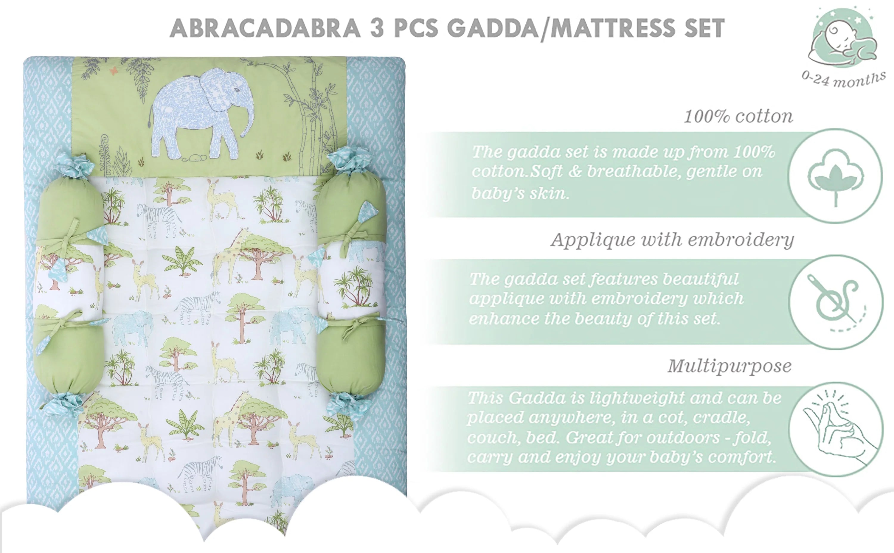 GADDA SET WITH 2 BOLSTERS SAVANNA