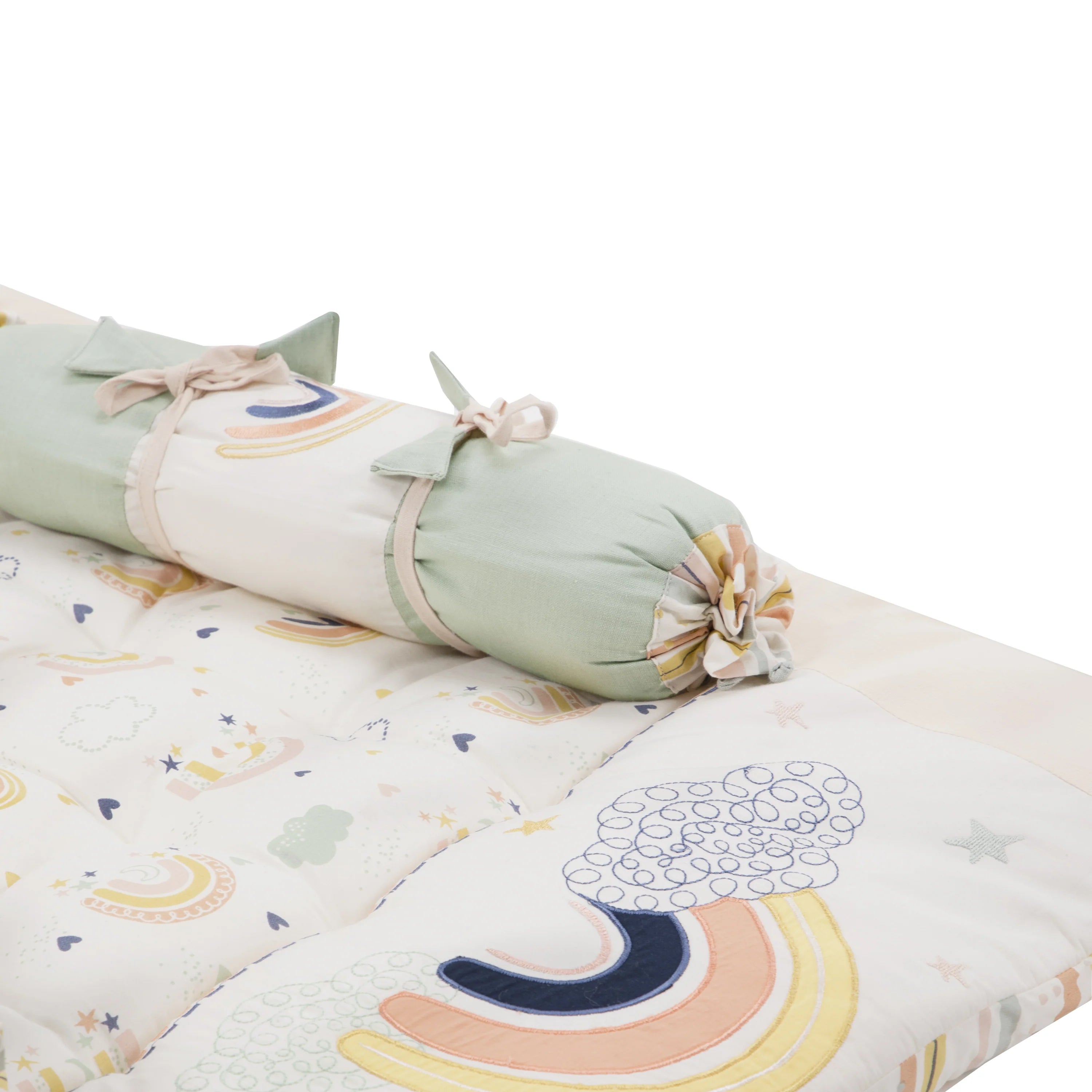 Gadda Set with two bolsters - Rainbow