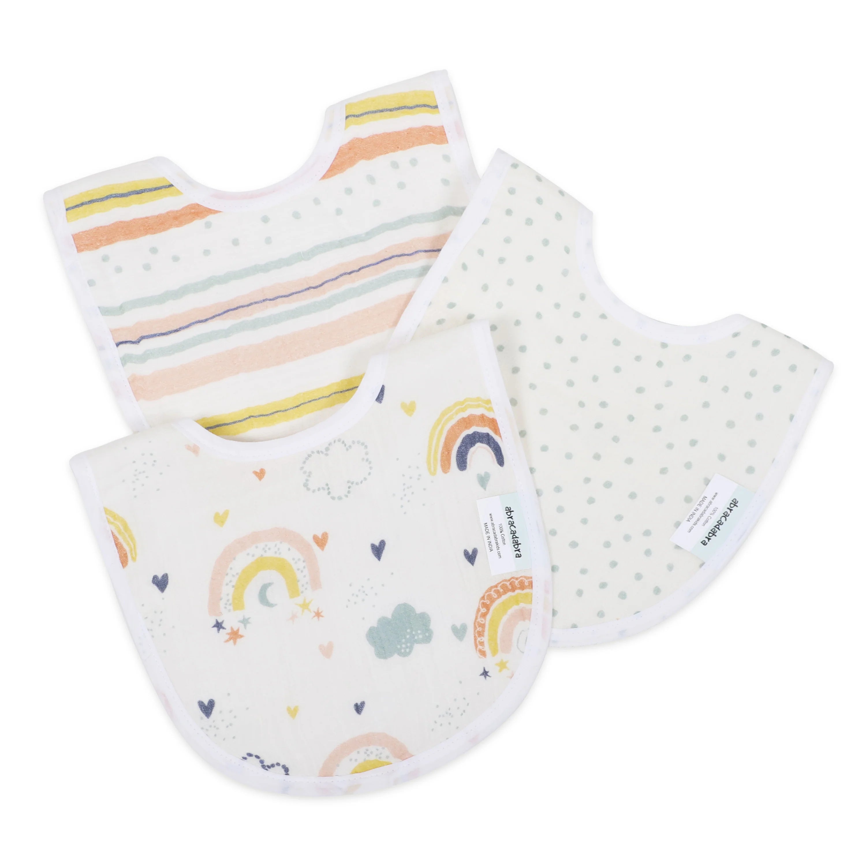 Muslin Bibs - Rainbow