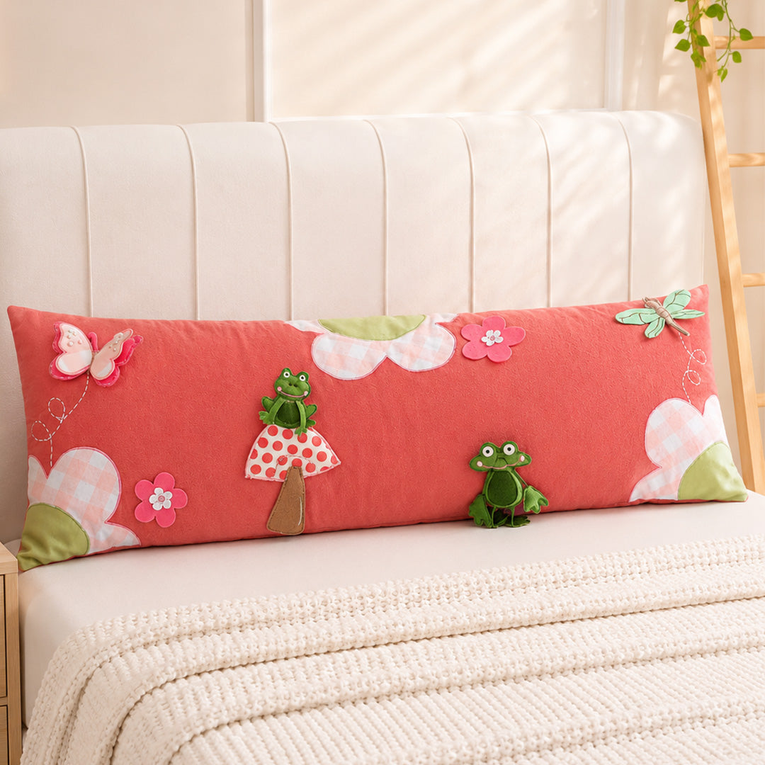 BUTTERFLY GARDEN LONG CUSHION COVER WITH POP UPS
