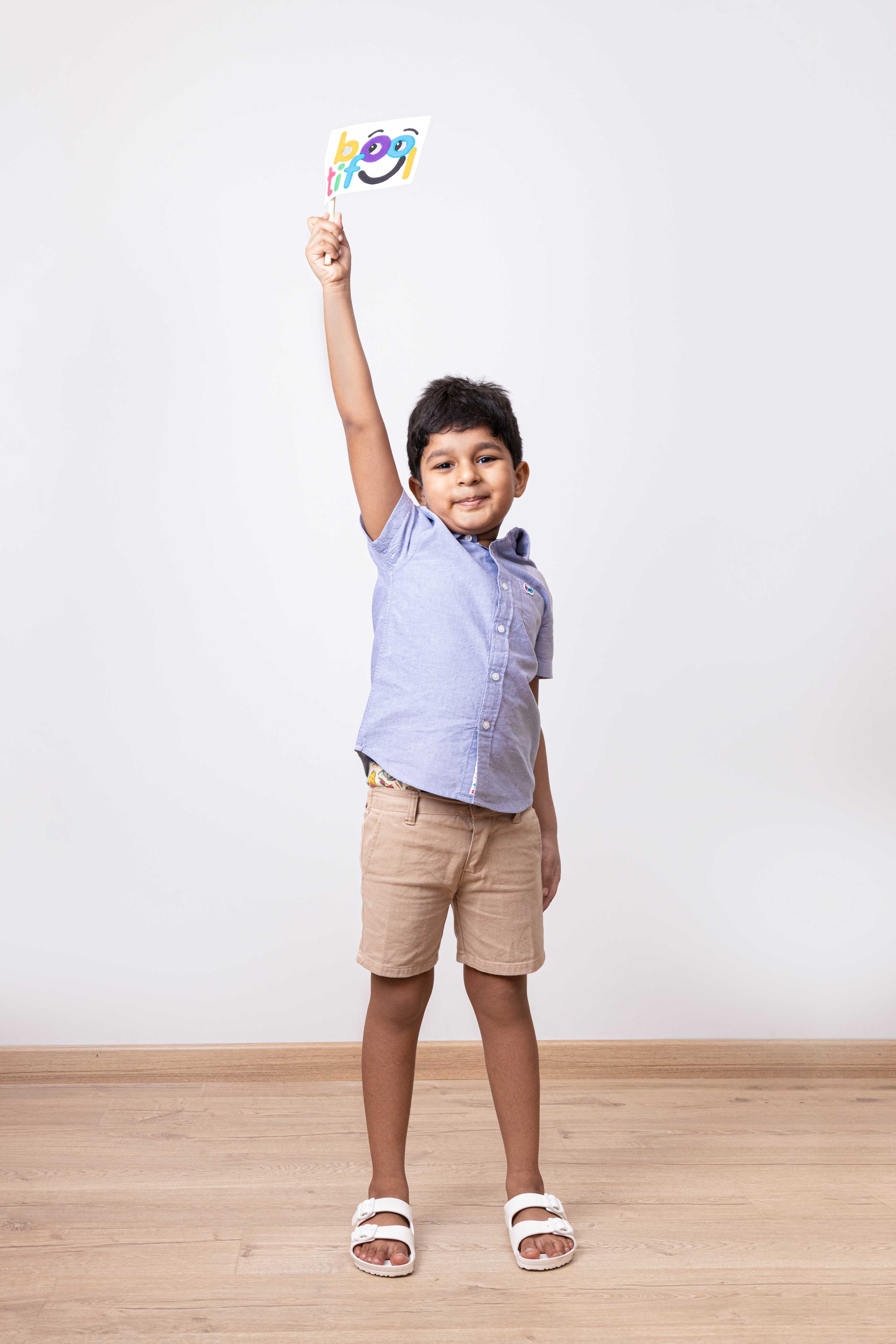 Boys Ash Grey Pure Cotton Shirt