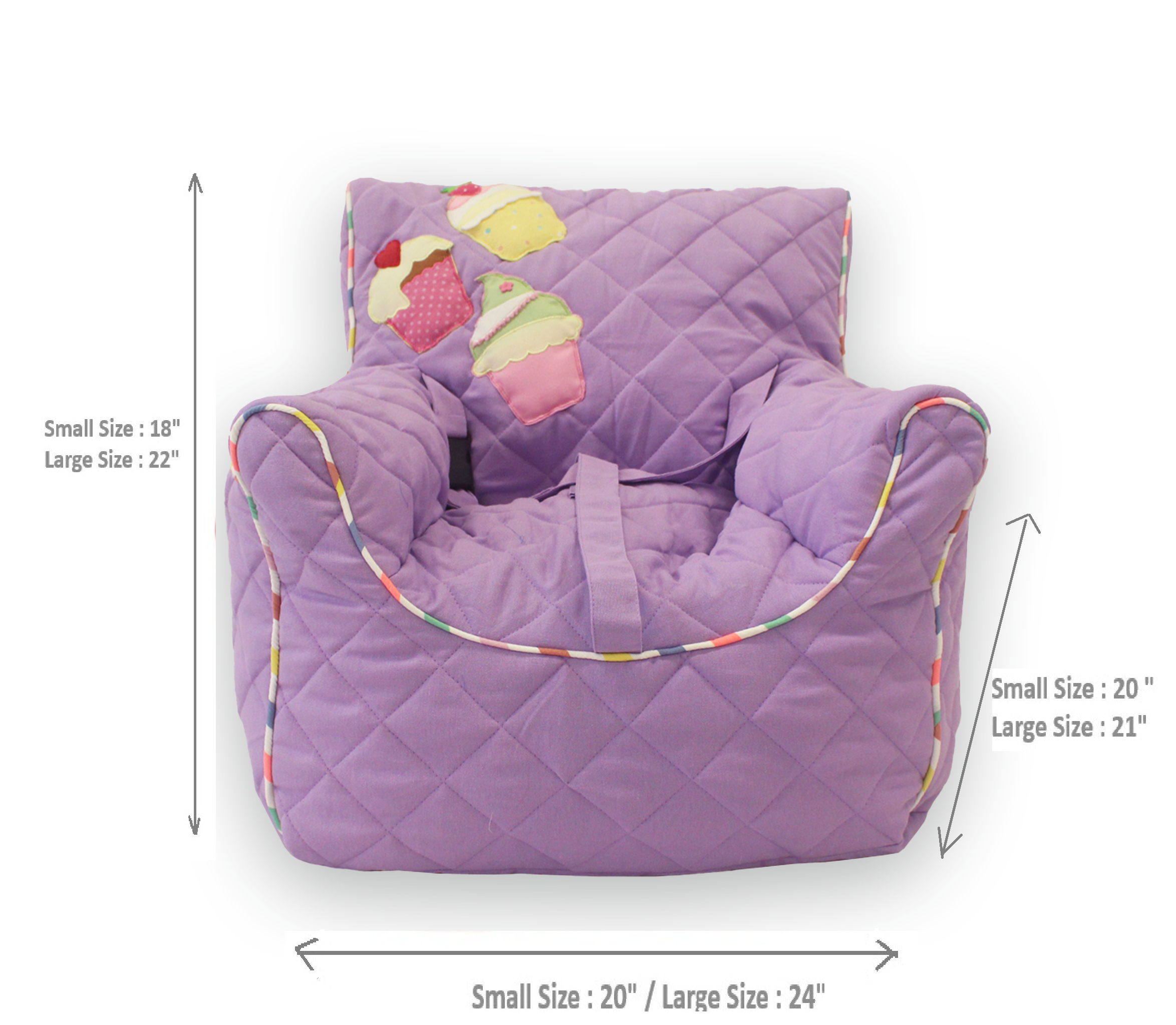 Cupcakes Quilted - BeanChair Cover