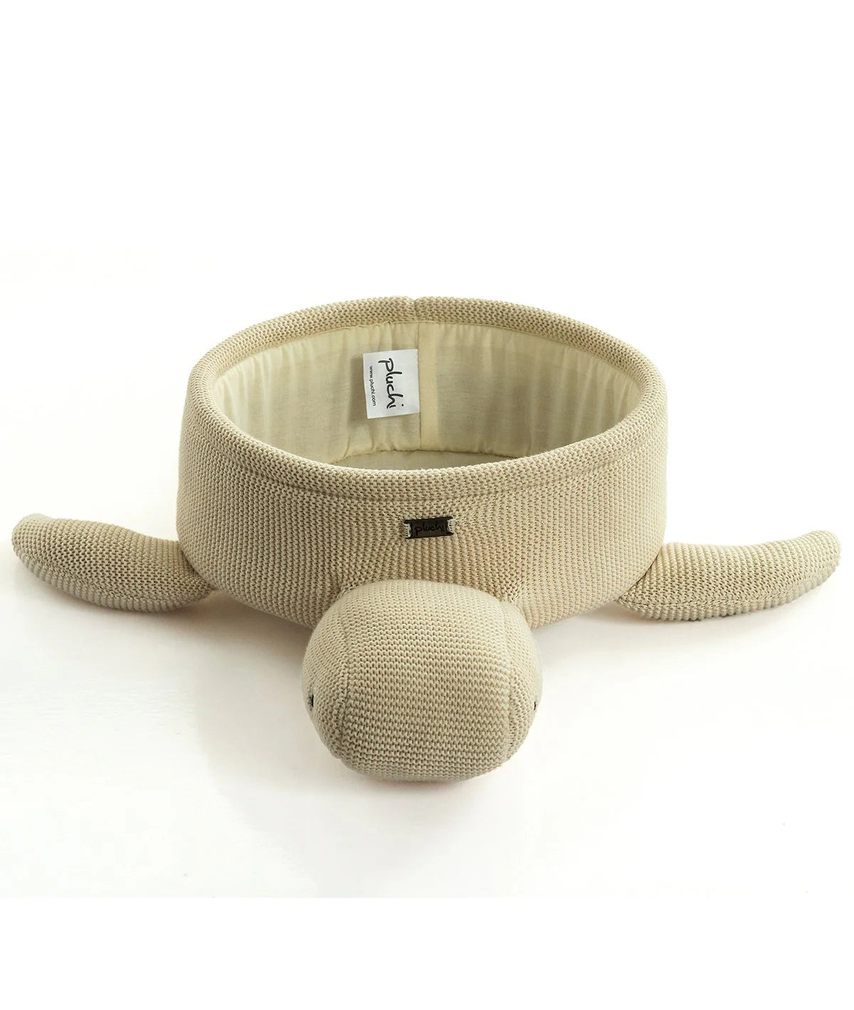 Turtle - Natural Color Cotton Knitted Basket