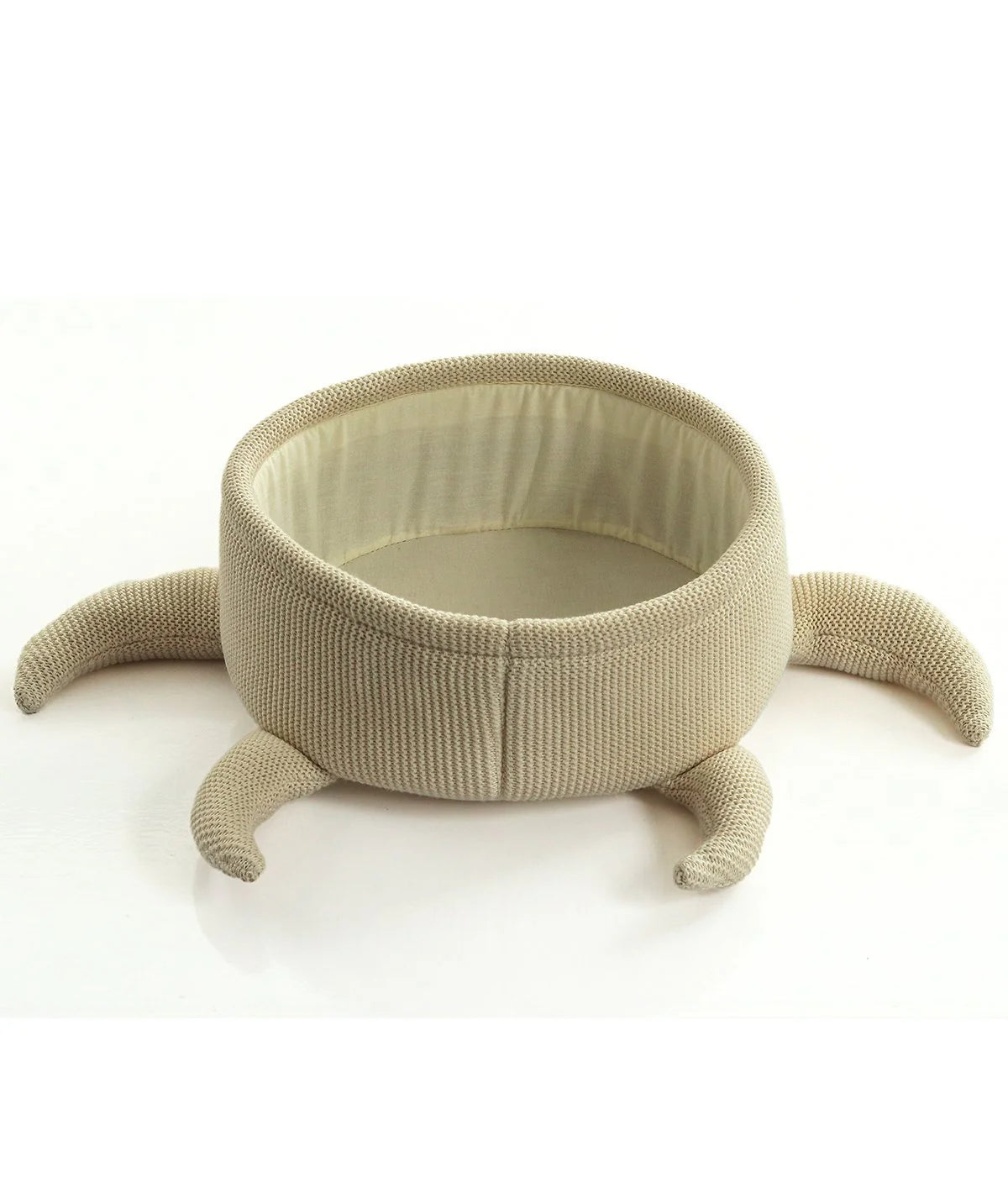 Turtle - Natural Color Cotton Knitted Basket