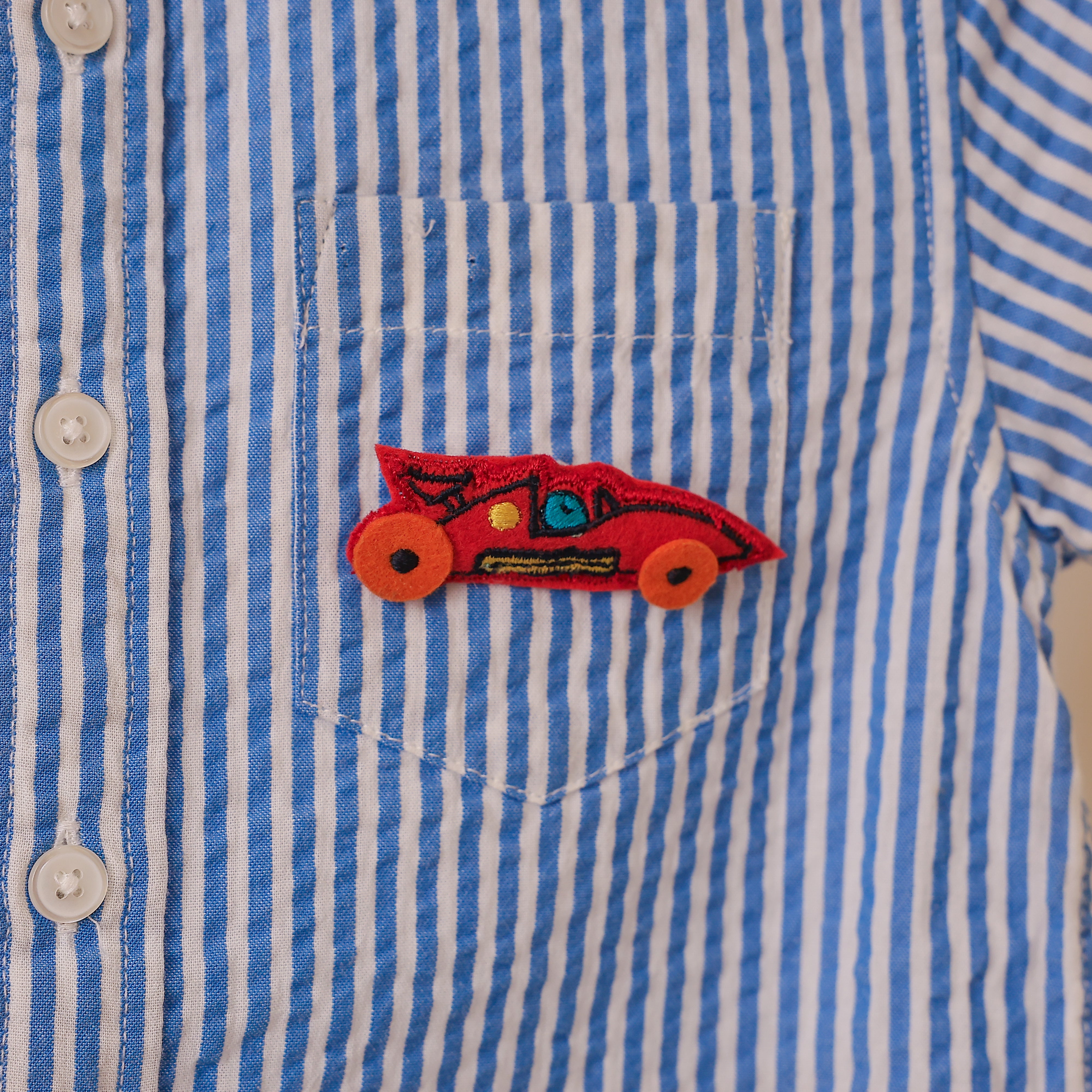 Boys blue seersucker - RACER