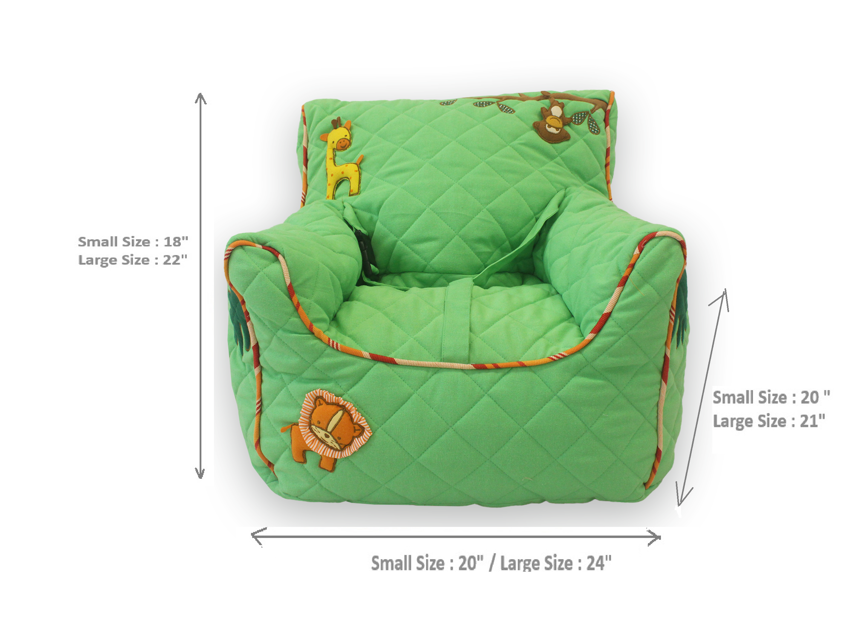 Jungle Safari Quilted - BeanChair Cover