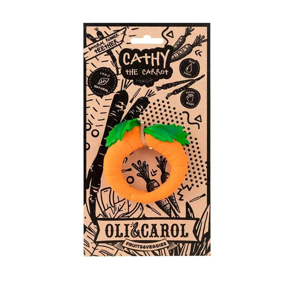 Cathy The Carrot Natural Rubber Teether