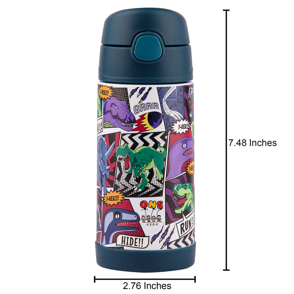 Double Wall Stainless Steel Bottle - Dinosaur