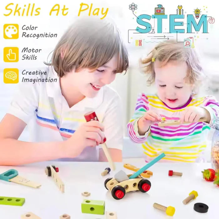 Open Ended Wooden Toolkit Suitcase