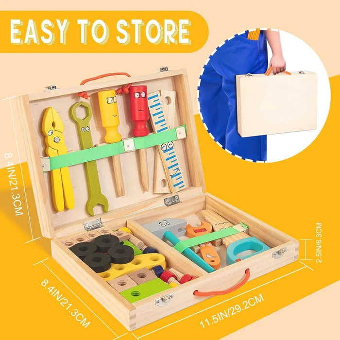 Open Ended Wooden Toolkit Suitcase
