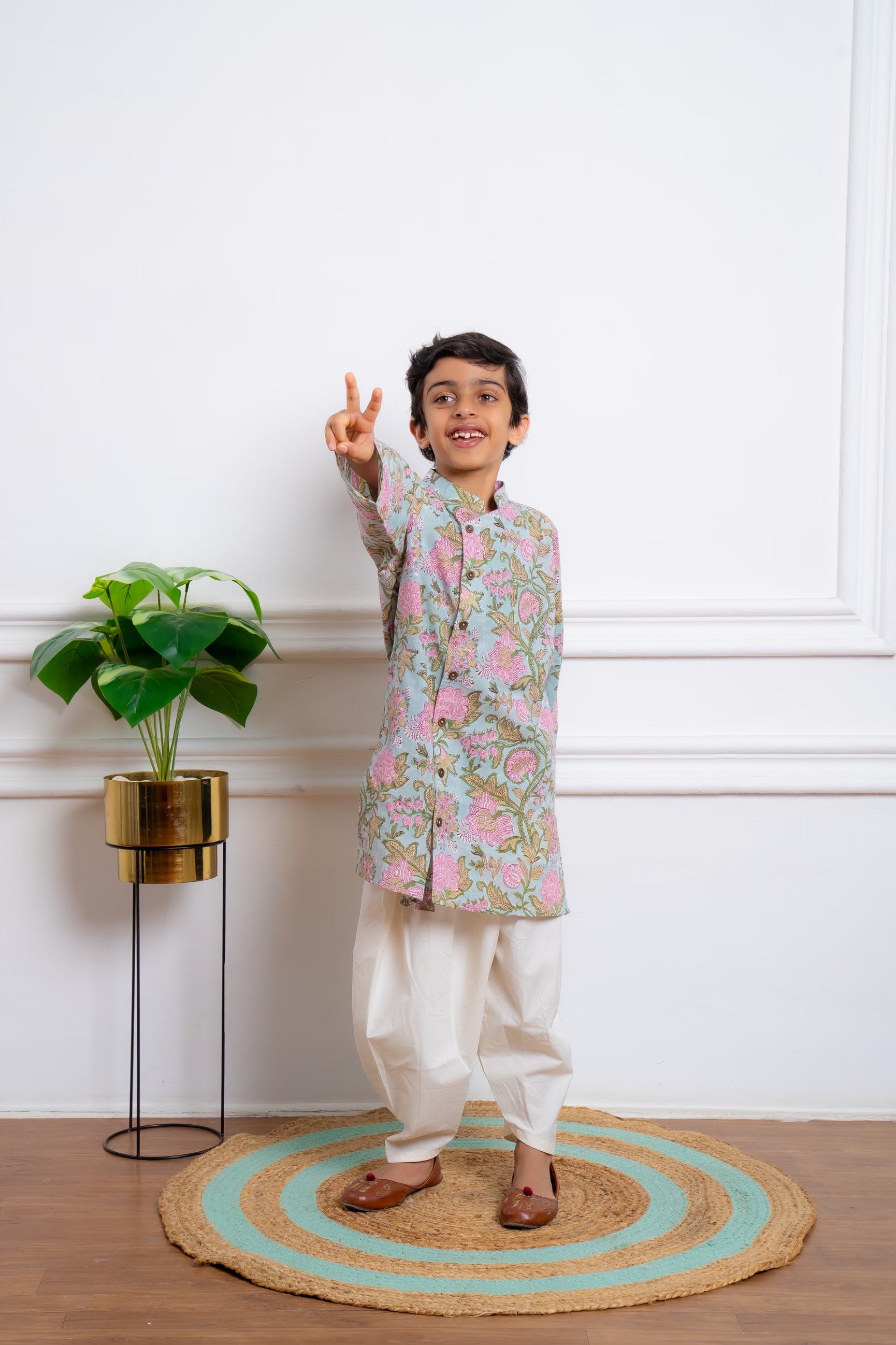 Angrakha with Dhoti Salwar Set