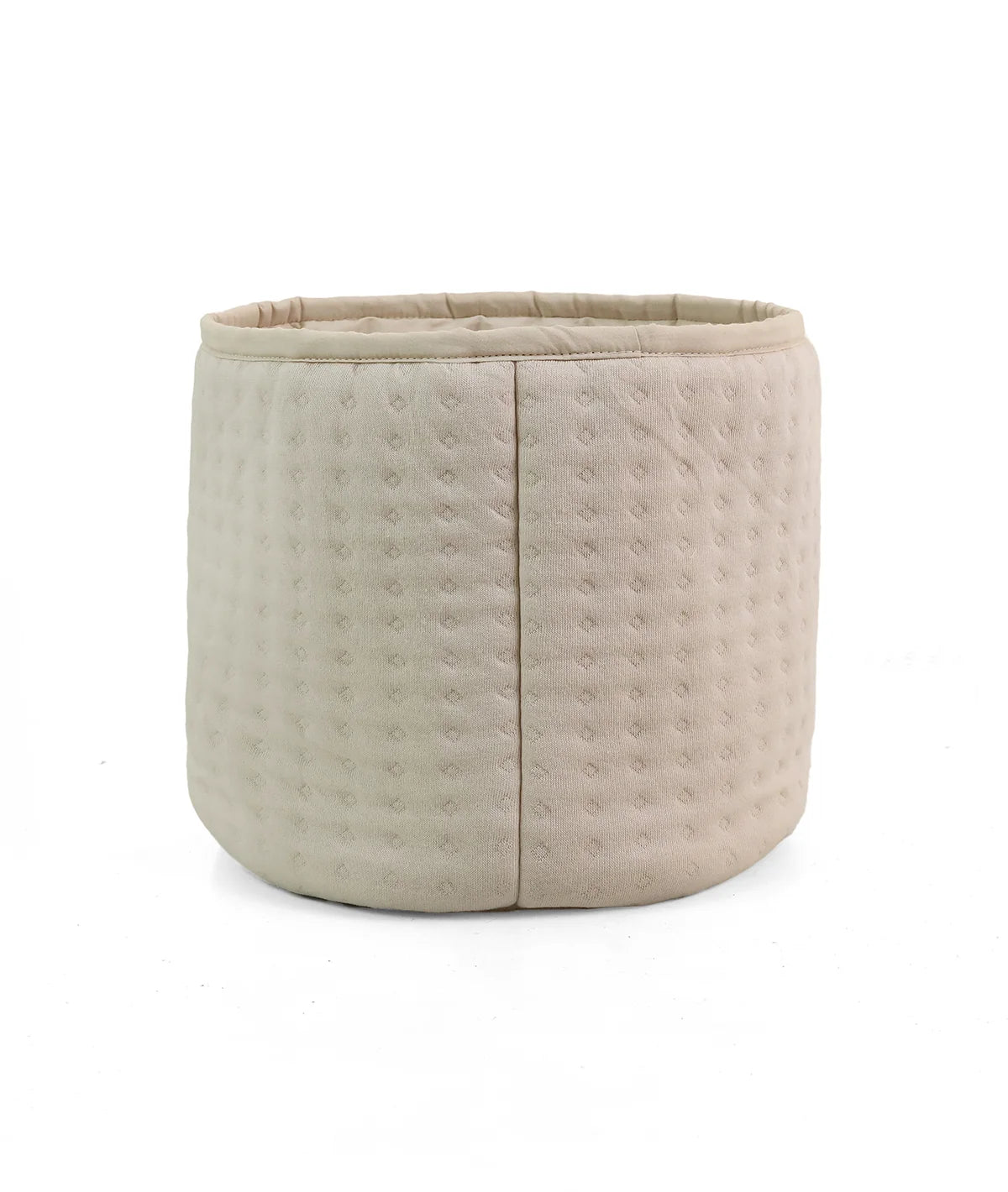 Giraffe Off White Cotton Knitted Quilted Medium Kids Basket