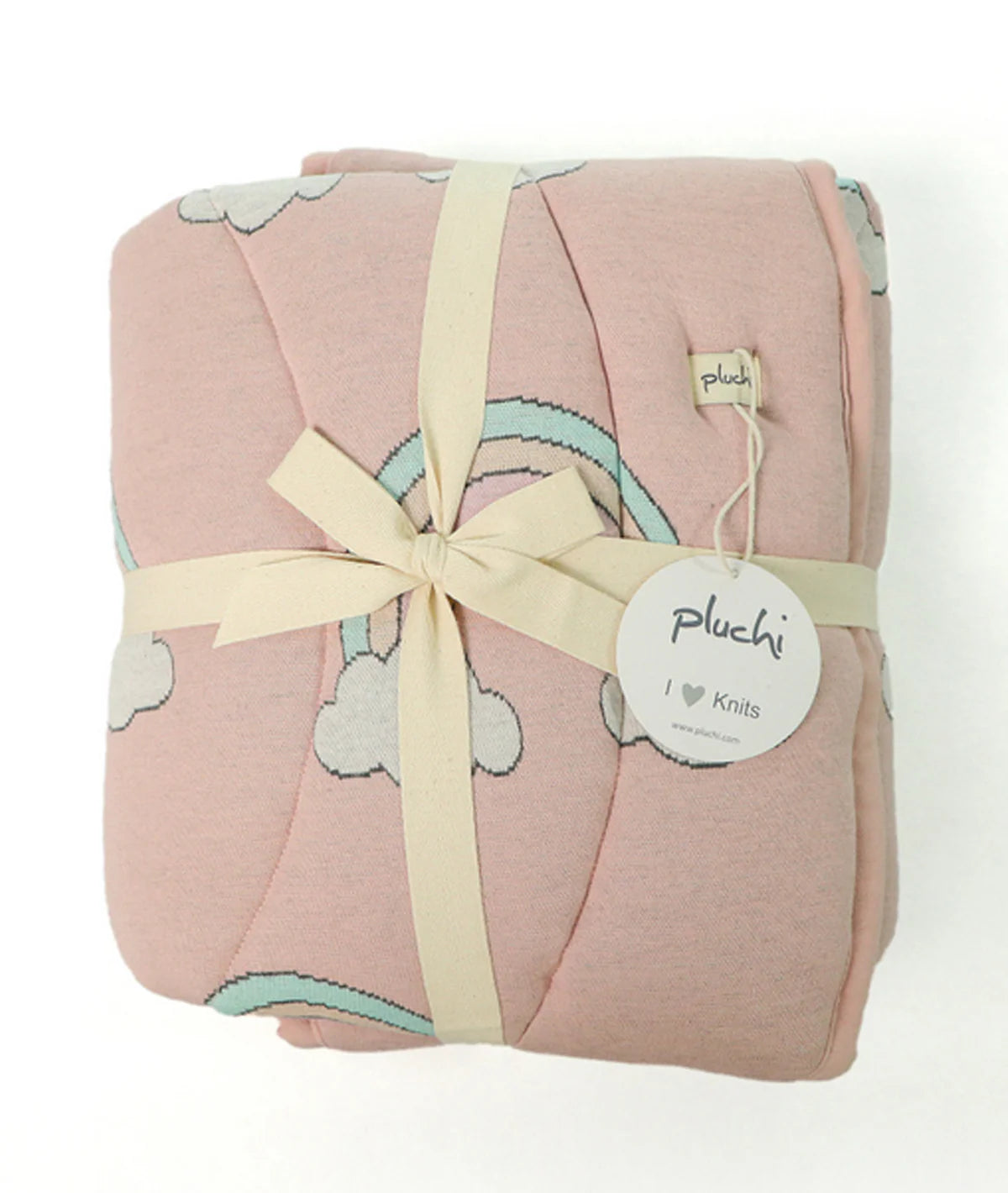 Rainbow Bubblegum Pink Cotton Knitted Quilted Playmet for Babies