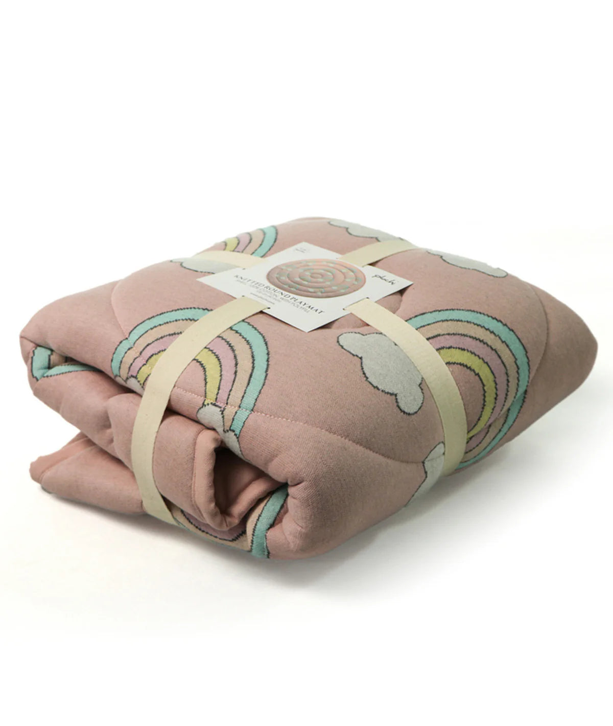 Rainbow Bubblegum Pink Cotton Knitted Quilted Playmet for Babies