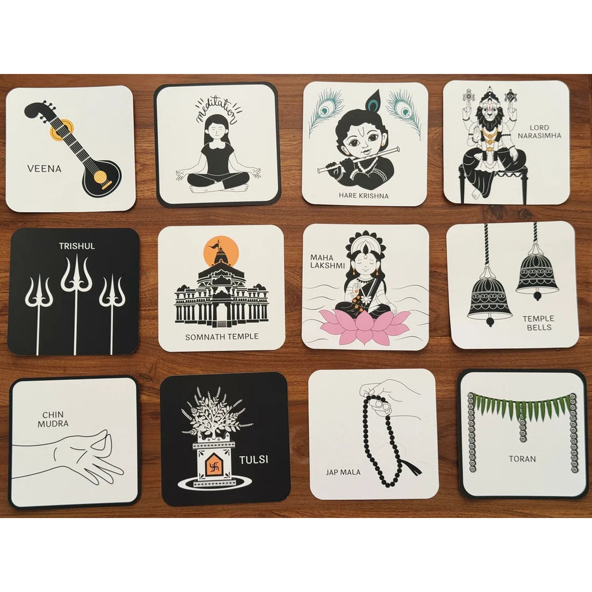 Tiny Traditions – High Contrast Hindu Cultural Flash Cards