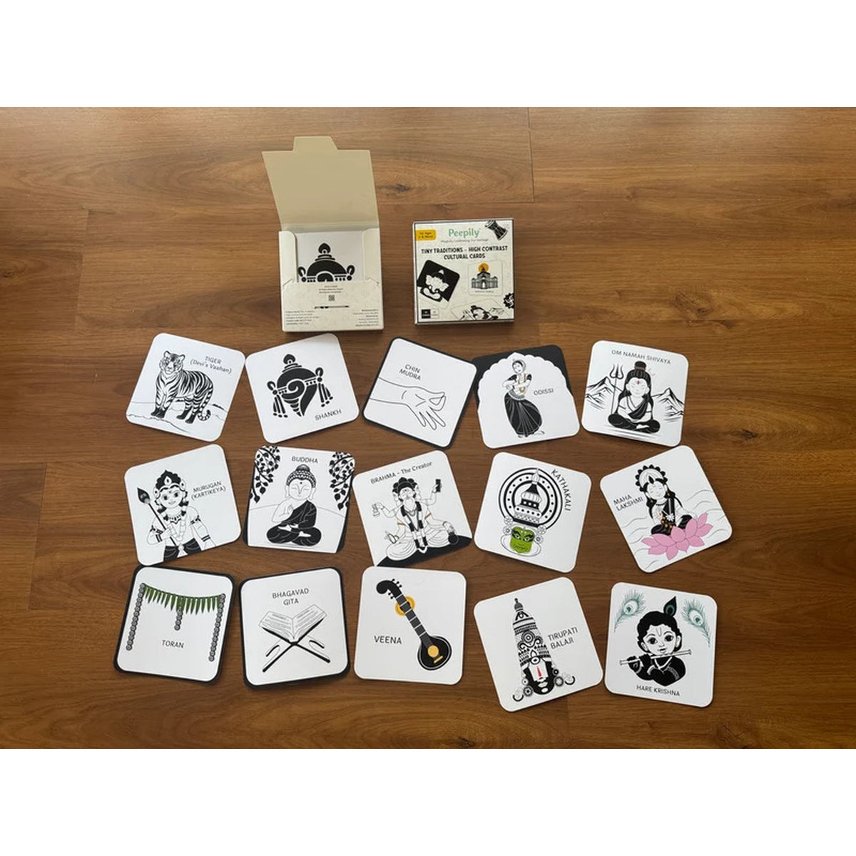 Tiny Traditions – High Contrast Hindu Cultural Flash Cards