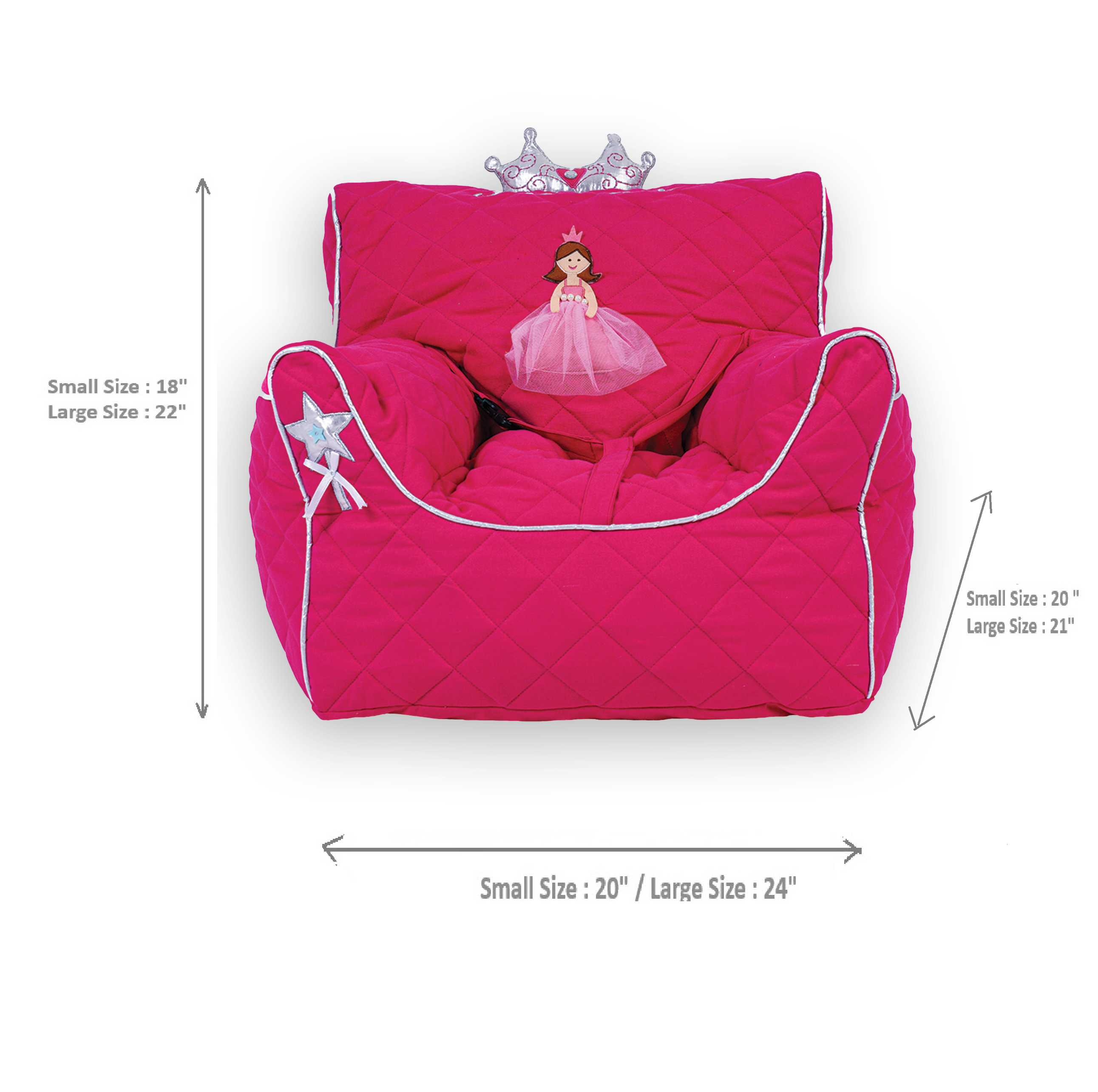 Princess Quilted - BeanChair Cover