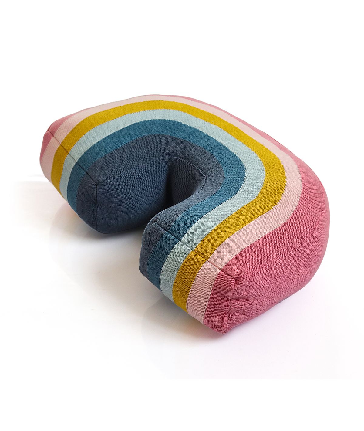 Rainbow Ivana - Cotton Knitted U Shaped Cushion