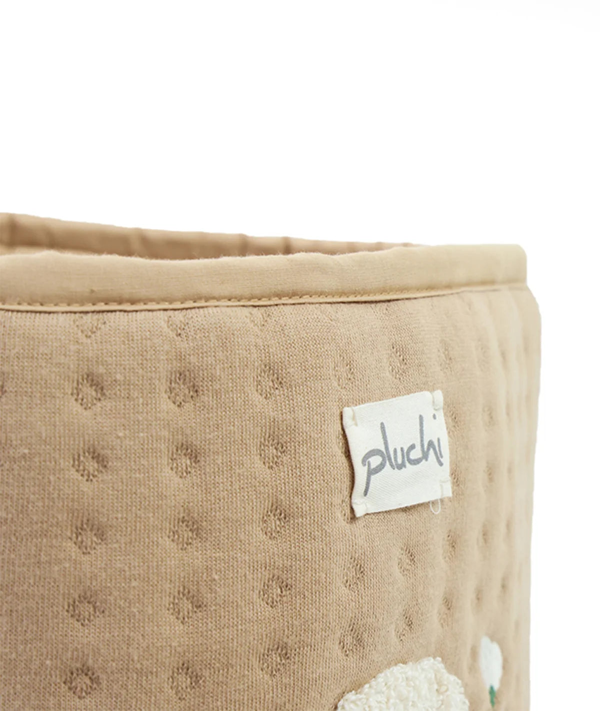 Doggy Mustard Cotton Knitted Quilted Medium Kids Basket