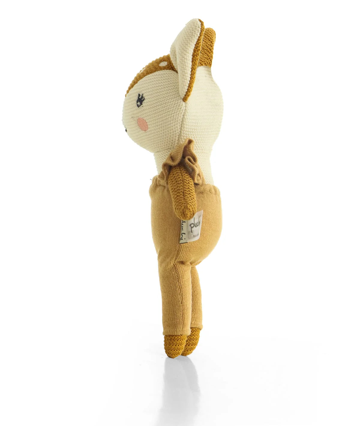 Classy Fox- Cotton Knitted Stuffed Soft Toy (Mustard & Ivory)