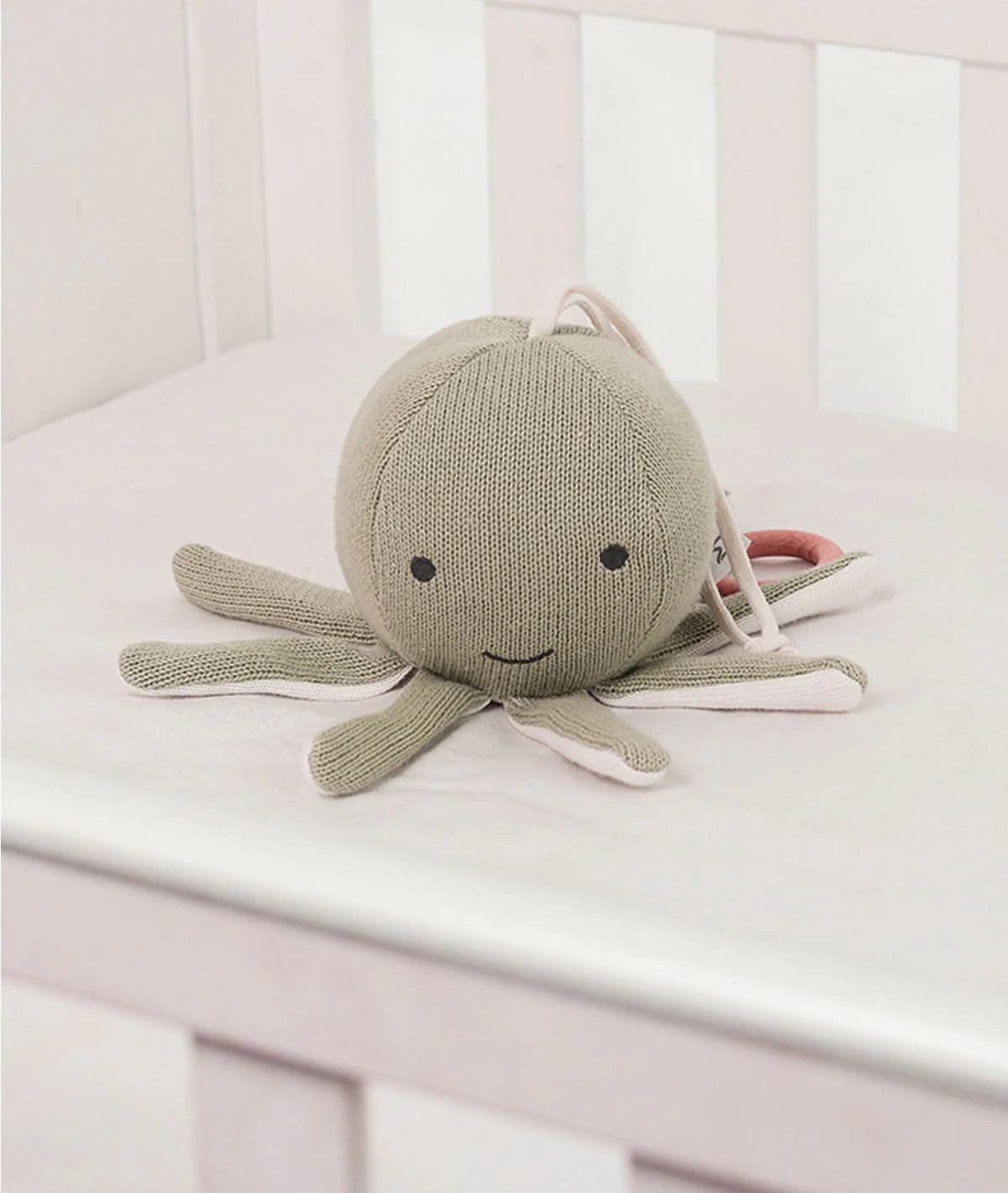 Ozy Octopus Cotton Knitted Stuffed Soft Music Toy(Desert Sage)