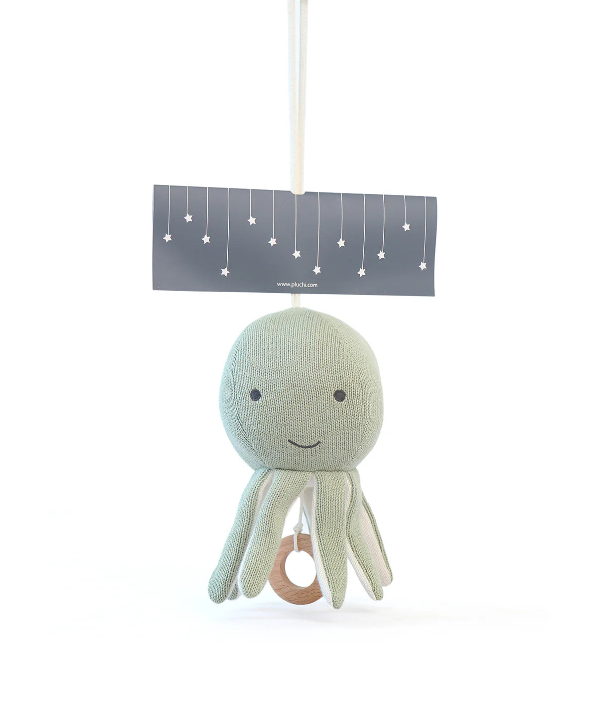 Ozy Octopus Cotton Knitted Stuffed Soft Music Toy(Desert Sage)