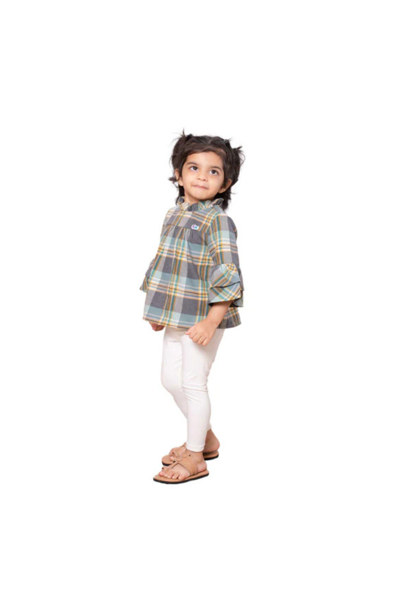 Girls Gusty Plaid Top