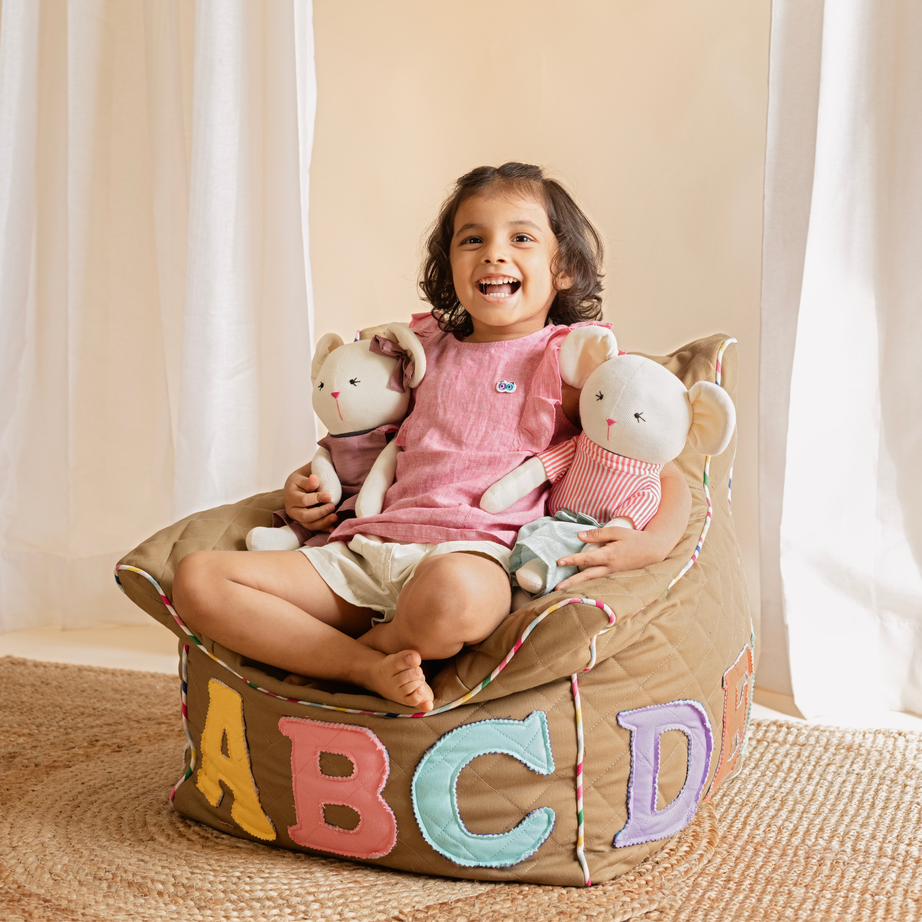 ABC QUILTED - BEAN CHAIR COVER
