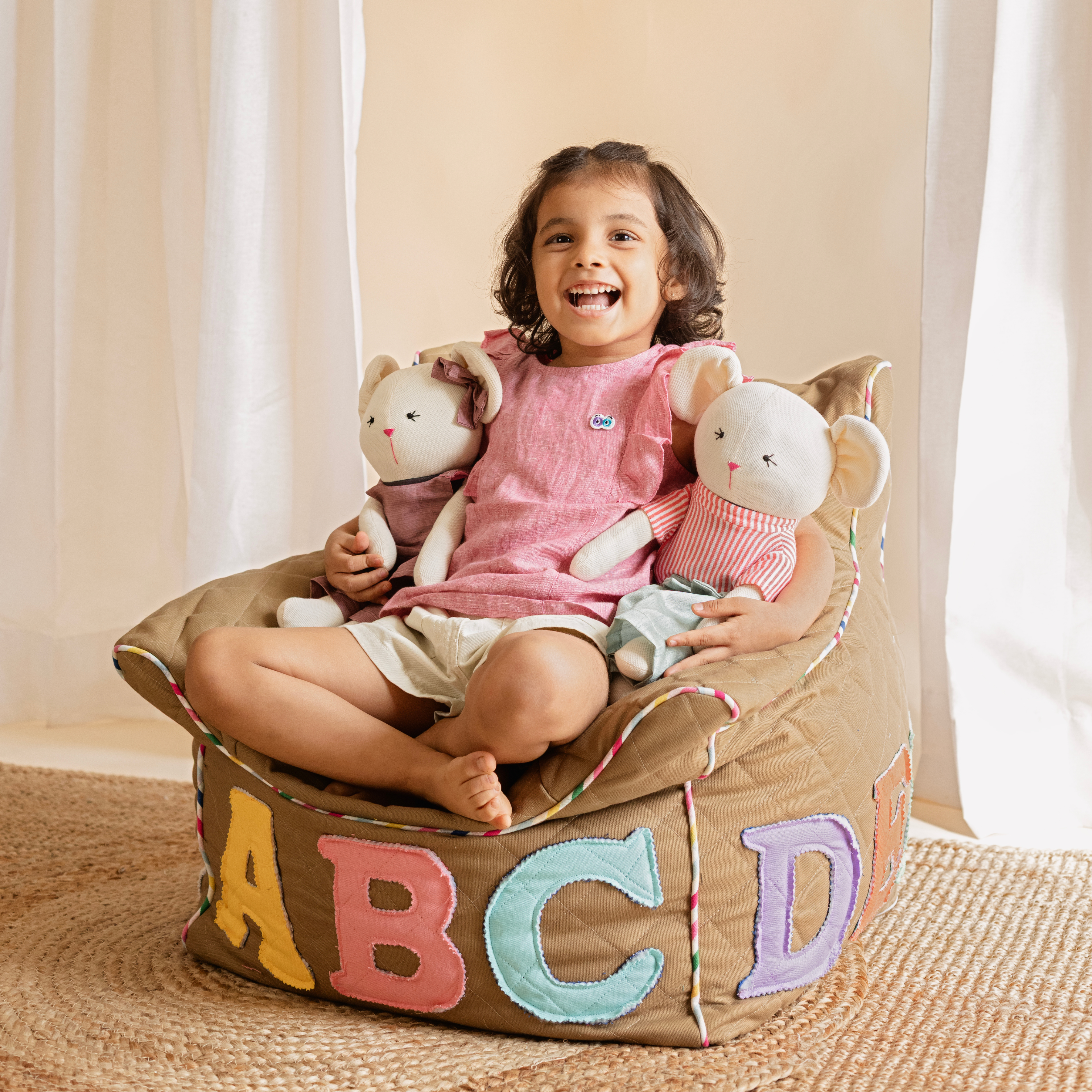 ABC QUILTED - BEAN CHAIR COVER