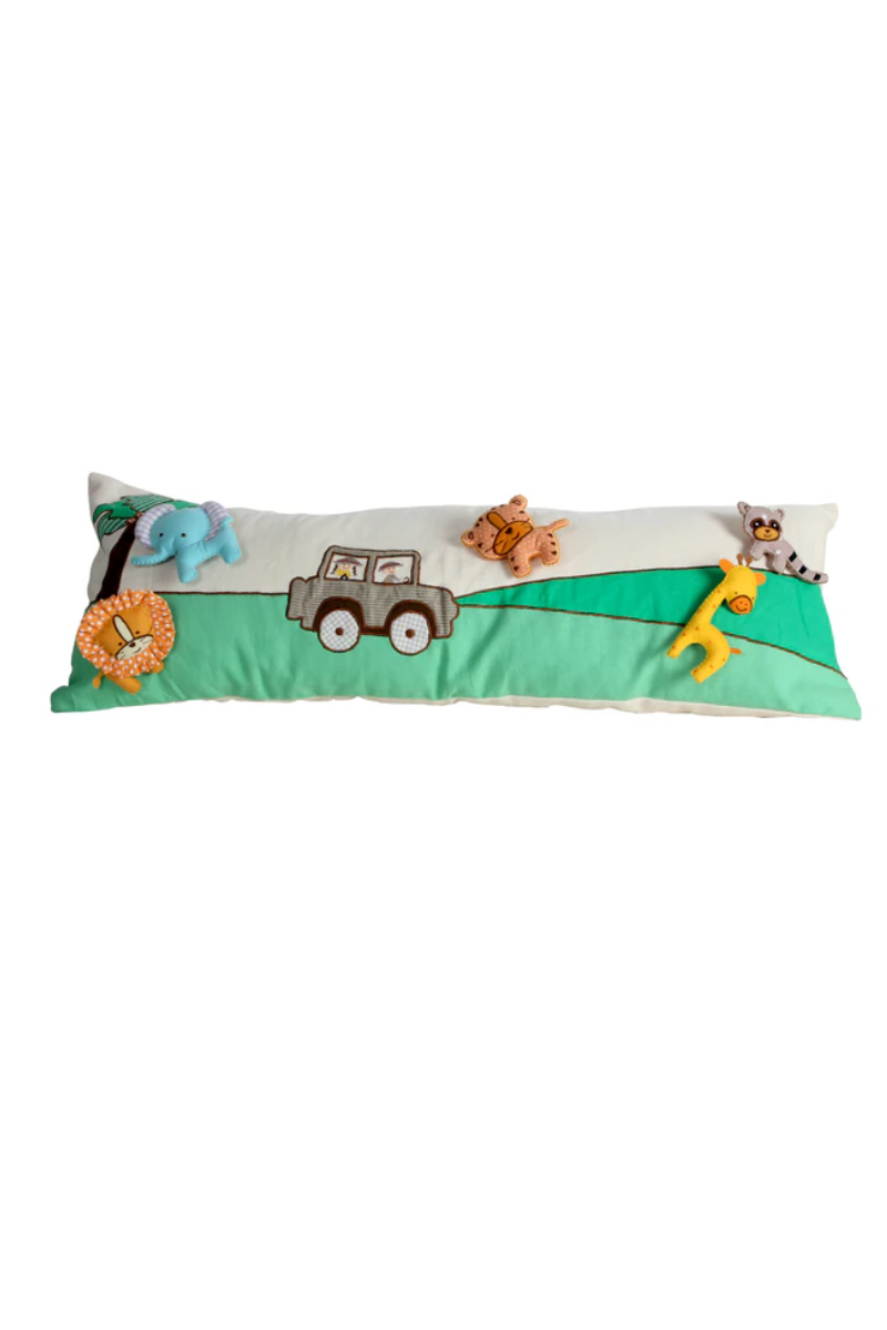 Jungle Safari Long Cushion Cover with Pop -Ups