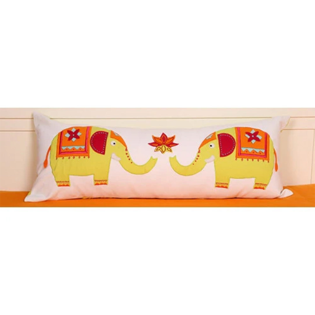 Amazing India Elephant Long Cushion Cover