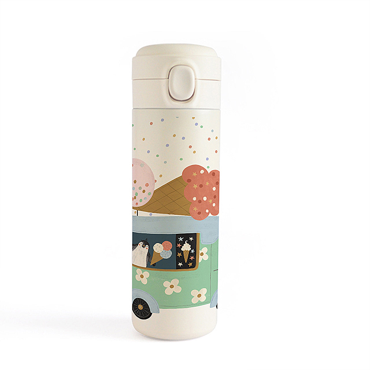 Insulated Water Bottle For Kids - Ice Cream Fun