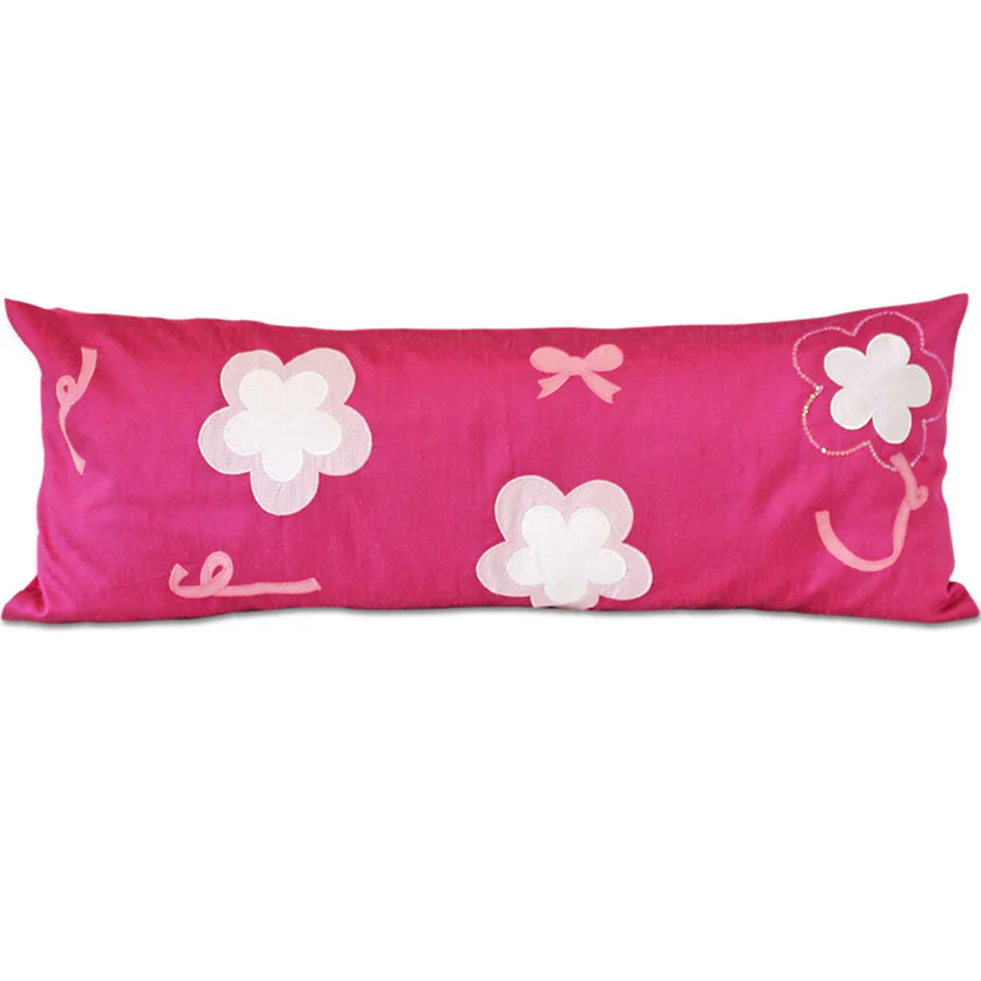 Silk Bows Long Cushion Cover