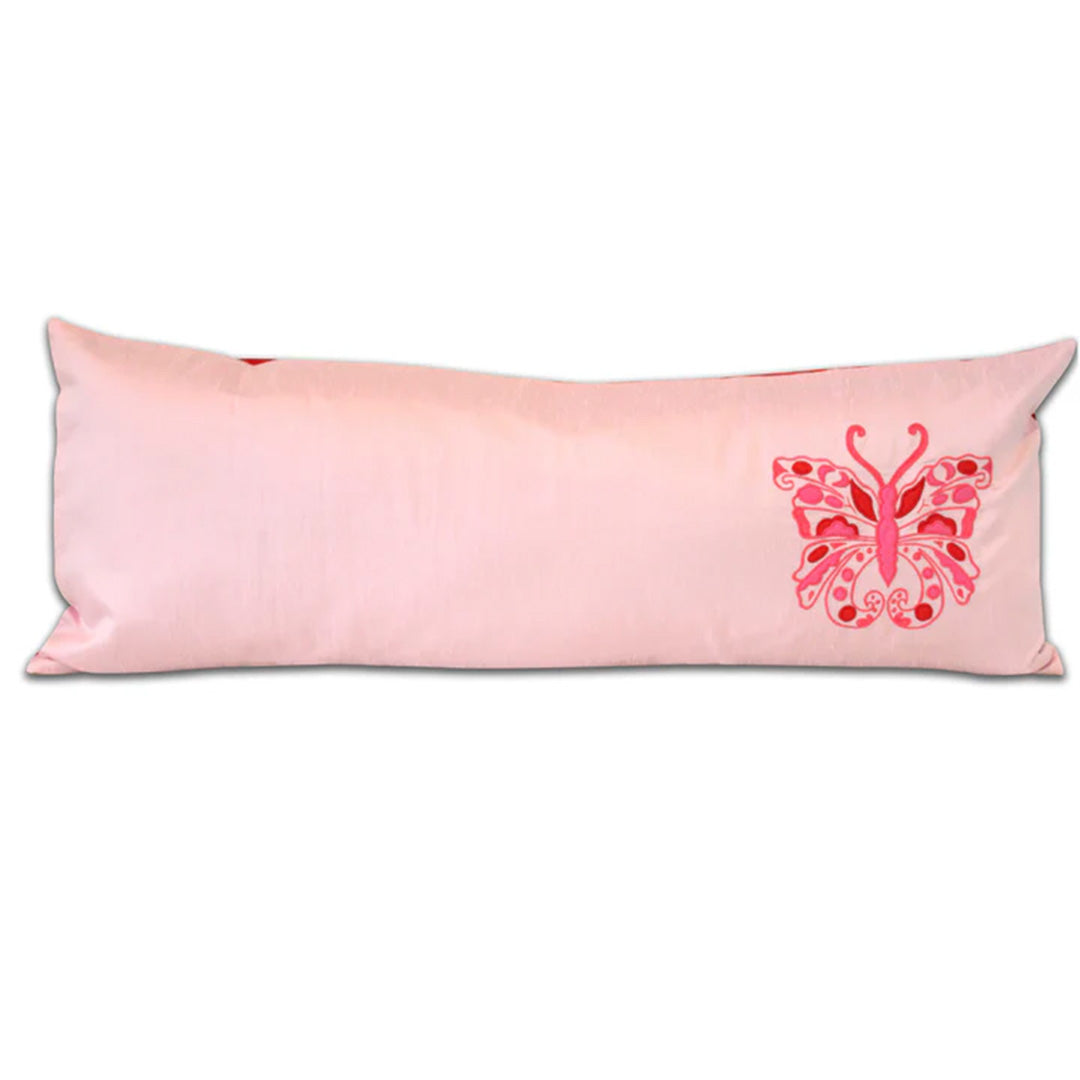 Silk Butterfly Long Cushion Cover