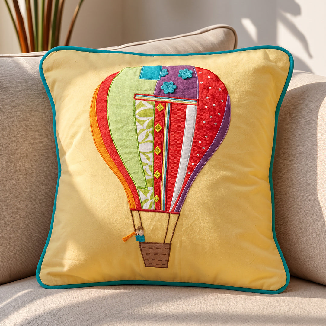 Around The World Hot Air Balloon Cushion