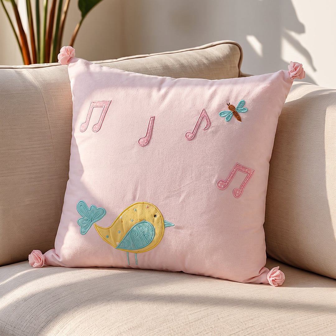 Happy Spring Bird Cushion