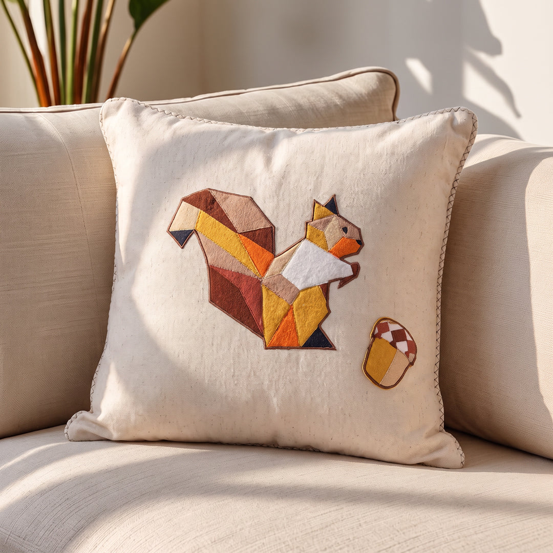 Out In The Woods Squirrel Cushion