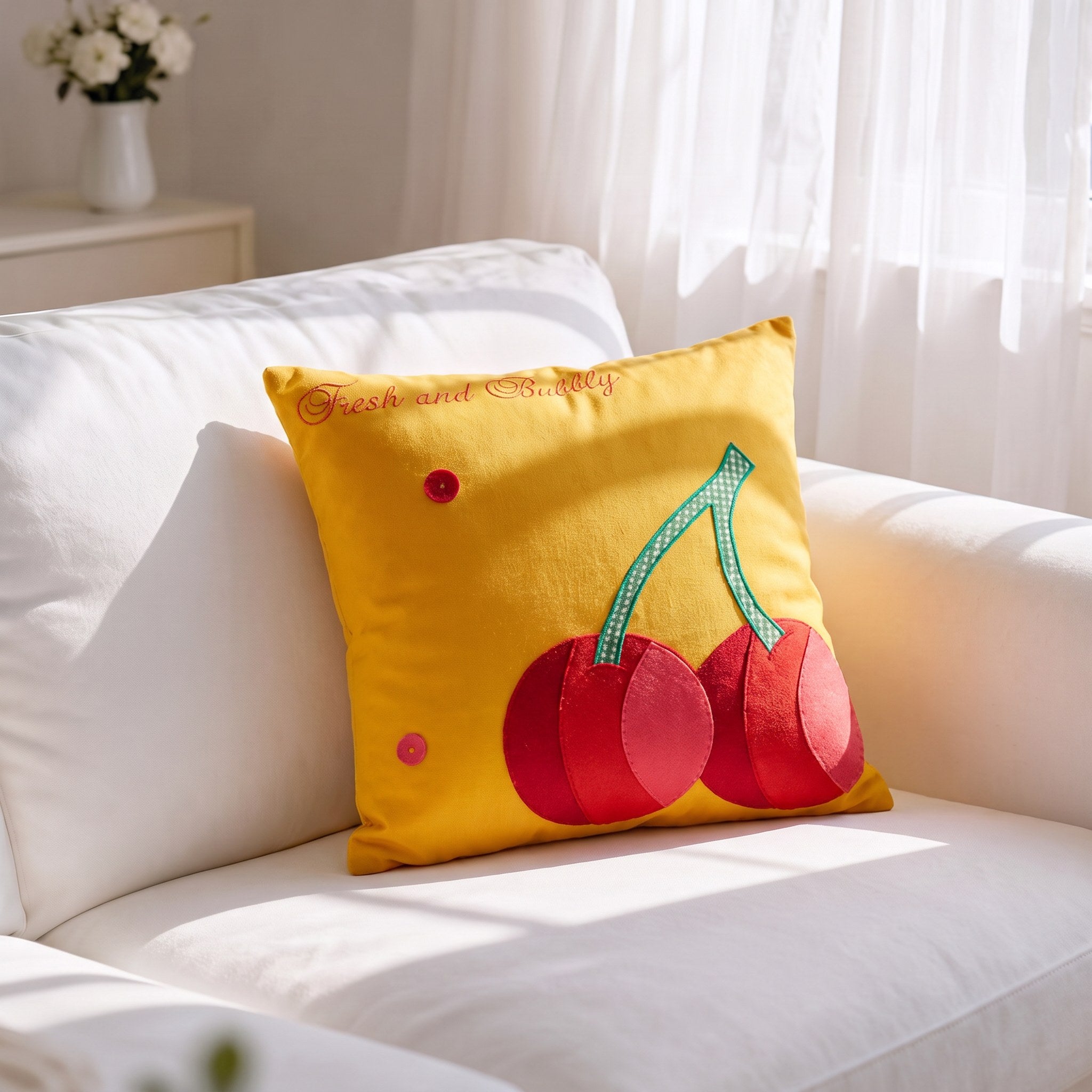 Fruit Blast Cherry 12" x 12" Cushion  Cover