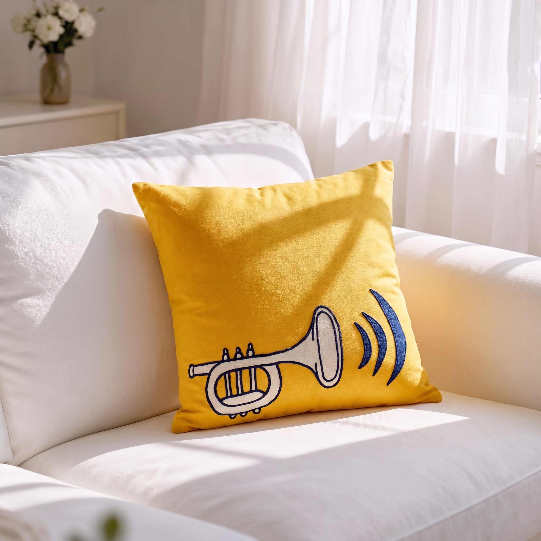 Comic Connection Yellow 12" x 12" Cushion Cover