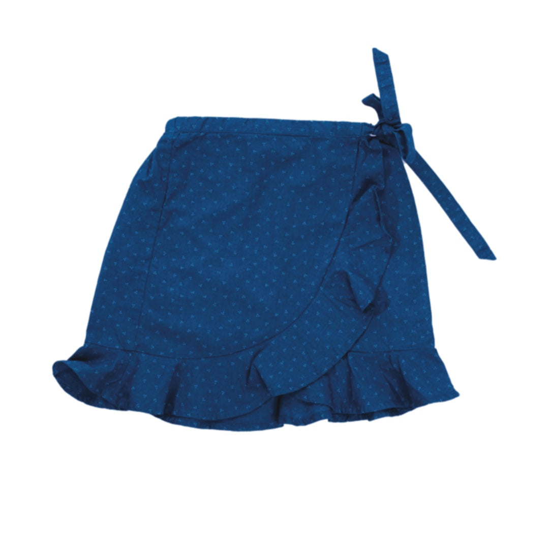 Girls River Indigo Printed Skirt