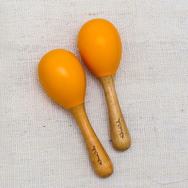 Wooden Maracas Set- Orange