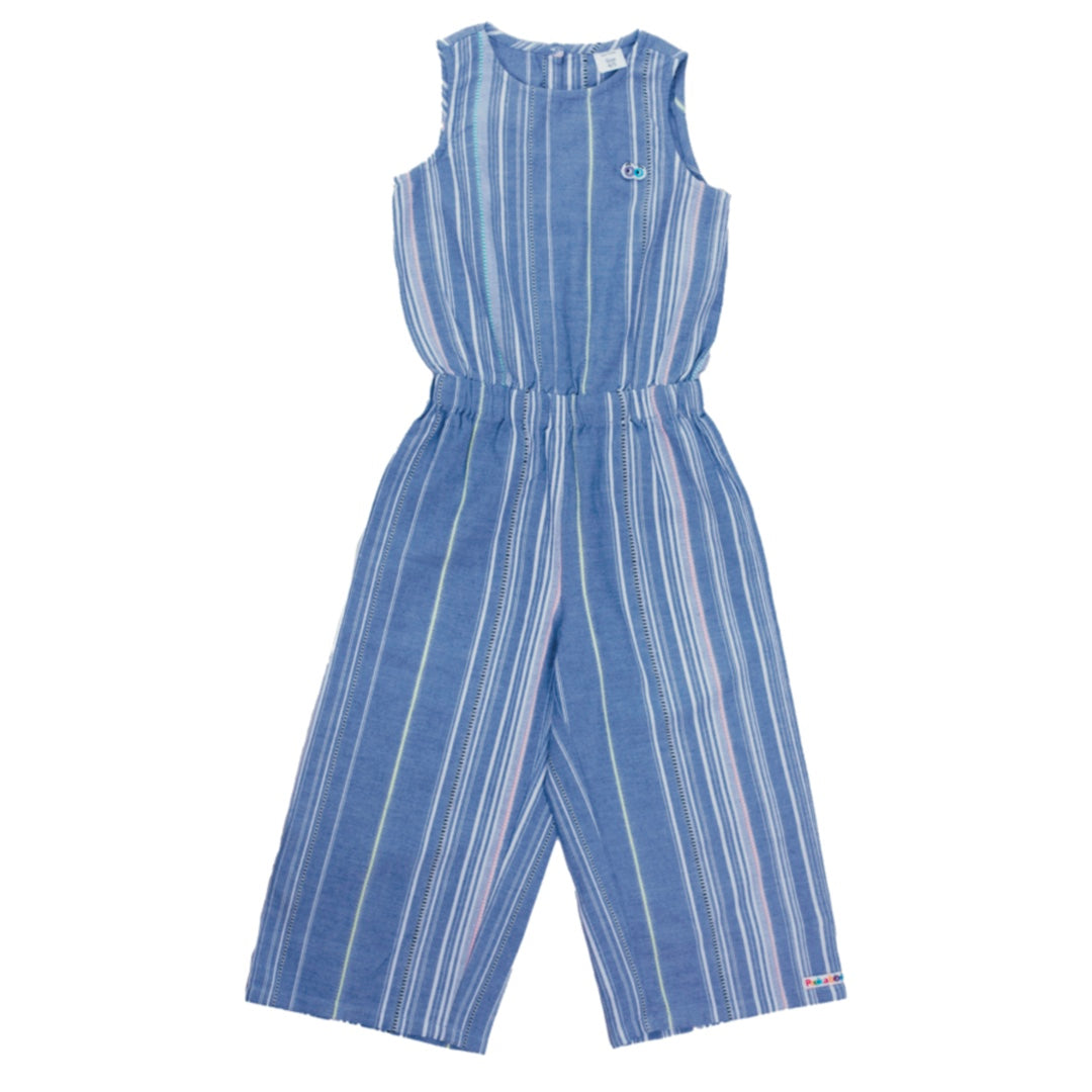 Girls Blue Splasher Jumpsuit