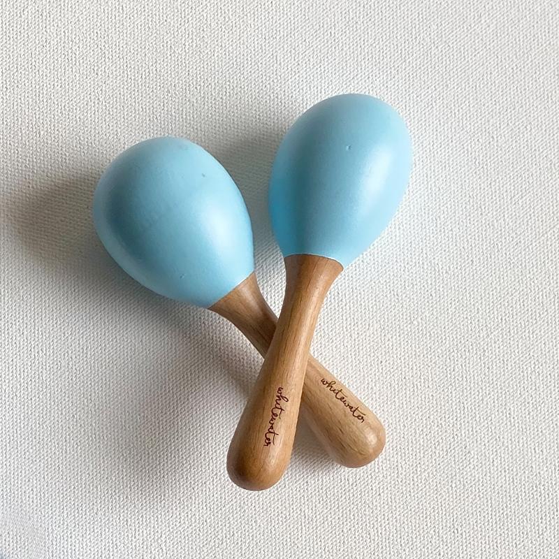 Wooden Maracas Set- Blue