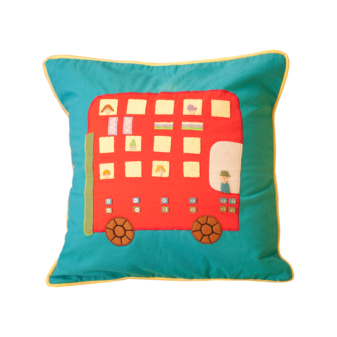 Around The World Bus Cushion Cover