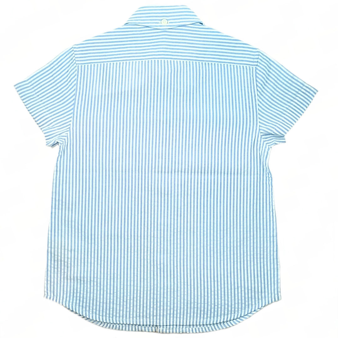 Boys Candy Pastel Blue Seersucker Shirt