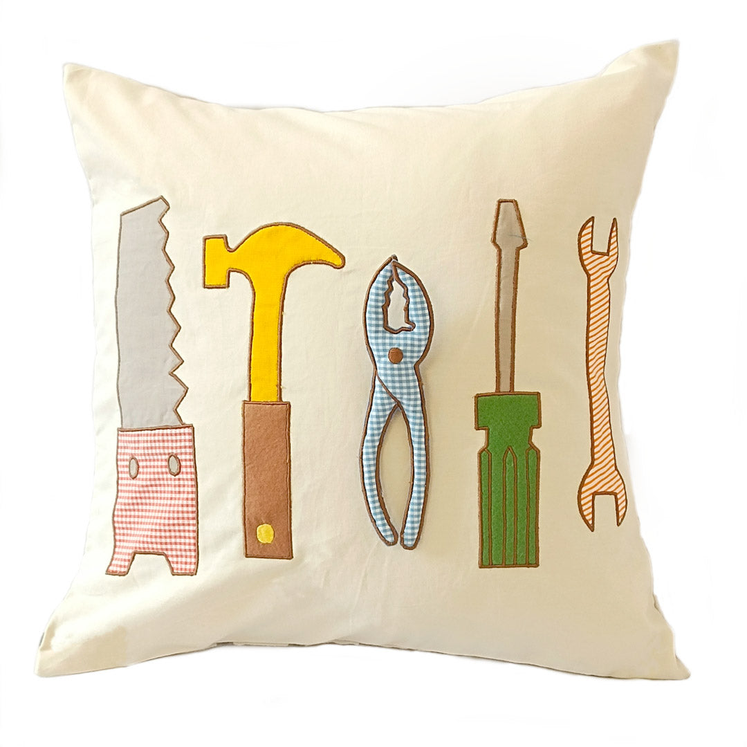 Boys N Toys - Tools Beige Cushion Cover