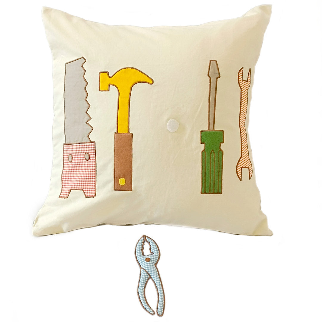 Boys N Toys - Tools Beige Cushion Cover