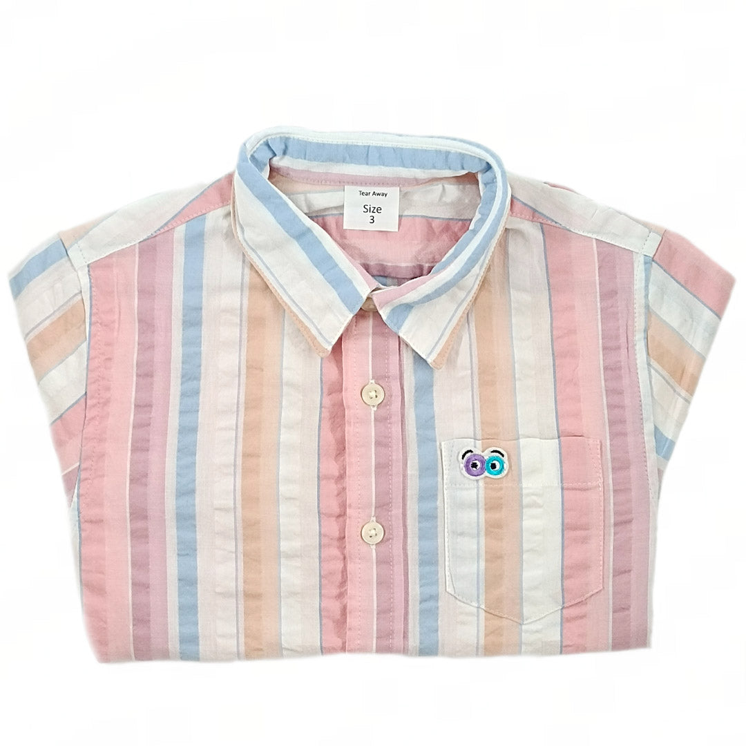 Boys Candy Multi Color Seersucker Shirt