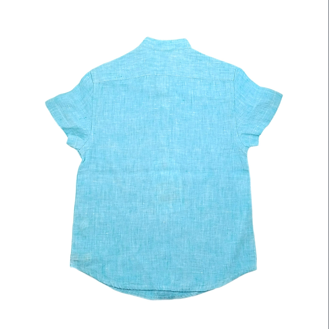 Boys Jujubes Blue Linen Shirt