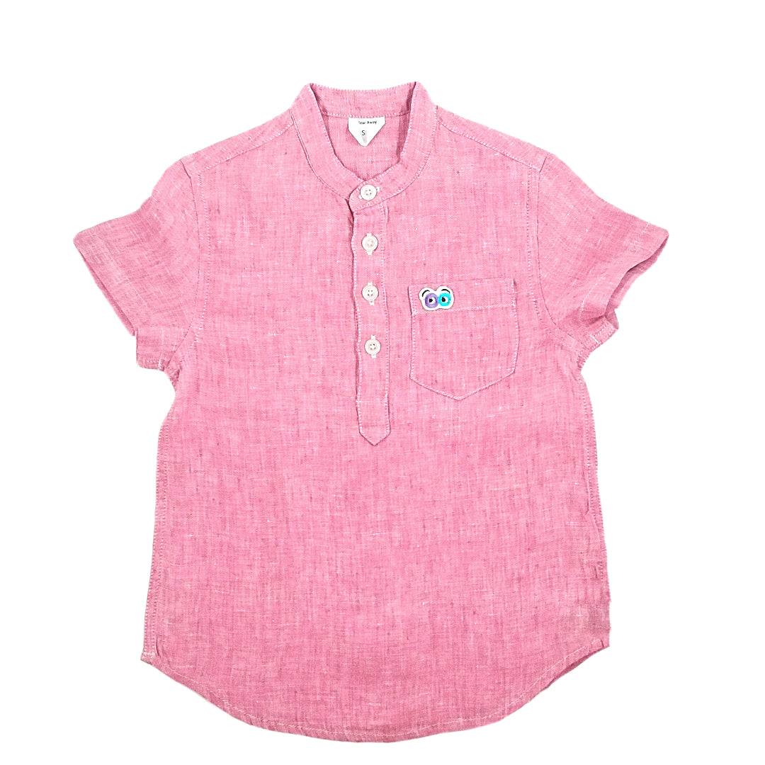 Boys Jujubes Pink Linen Shirt